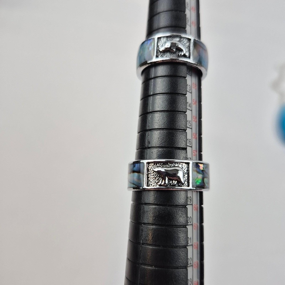 Blue Boho Jewelry Lot Necklace Earrings Rings Dolphin Bear Dog Animal Set‎ - Picture 9 of 16